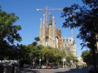 Angekommen: An der Basilika `Sagrada Familia
