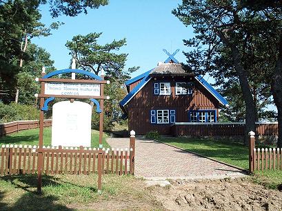 Typisches Holzhaus in Nidda, das Haus von Thomas Mann ...
