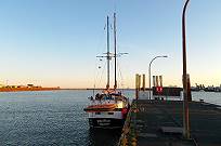 Sonnenuntergang: Zurck im Kommunalen Hafen von Borkum ...