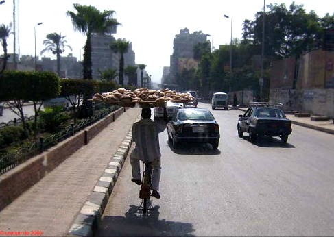... und das im Stadtverkehr von Kairo ...