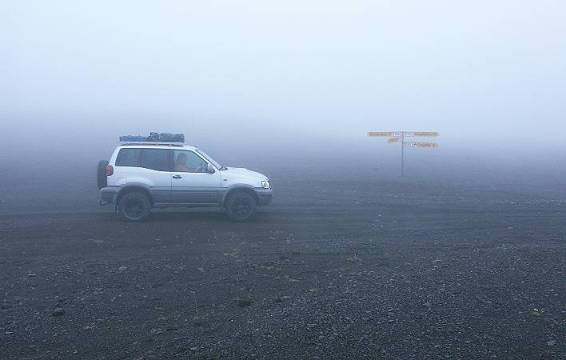 2007: Mit dem Terrano im islndischen Nebel ...