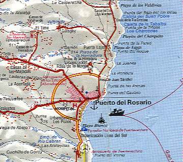... die neue Umgehung von Puerto del Rosario ...