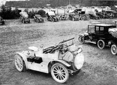 Vorstellung vom Paul Graetz Fahrzeug in Bad Homburg beim Kaiserpreisrennen 1907 ...