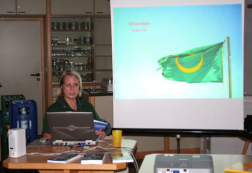 Edith beim Vortrag: Mauretanien 2007 ...