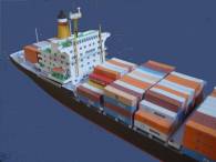 Container an Bord: Weniger im Modell davon ist mehr!