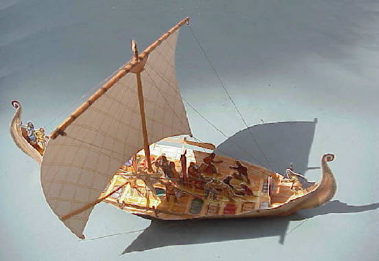 Das Oseberg-Schiff aus dem Modellkeller ...