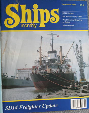 Inzwischen `historische Zeitschrift: Die `Ships monthly vom September 1990 ...