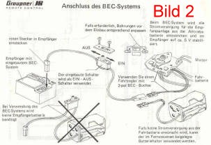 Graupner Anschluss des BEC-Systems