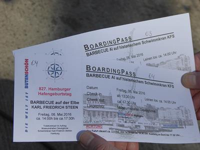 Bordkarten zu einem besonderen Event ...