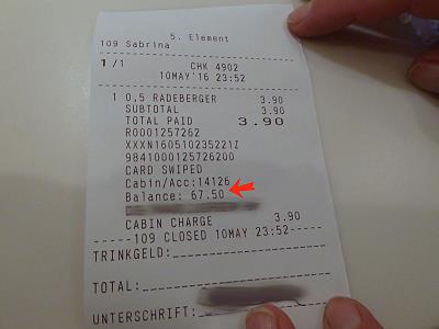 Korrekt gebuchter Beleg fr die Genieercard ...