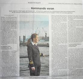 Nicole Langosch in der SZ: Erste Staff Kapitnin ...