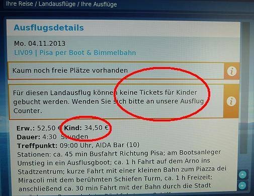 Kinder drfen nicht mit, kosten aber ..?