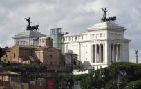 Blick auf das Vittoriano ...