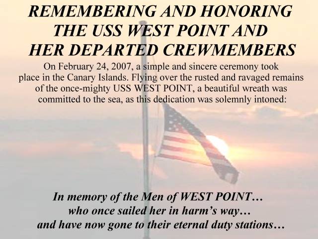 USS WEST POINT: In Memory ...