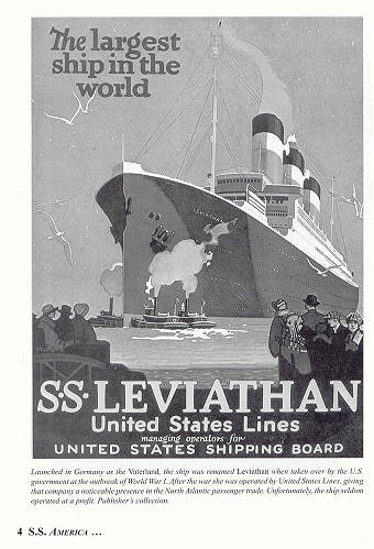 From the LEVIATHAN to the AMERICA ...
