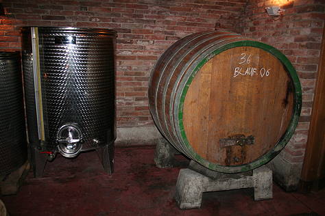 ... der Blaufrnkische 06 noch im Holzfass ...