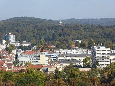 Blick zum Wetterradar Hilmwarte ...