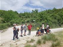 Treffen mit einem Radlerpaar ...