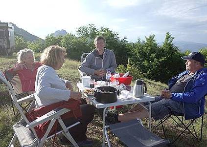 Abendessen mit Aussicht