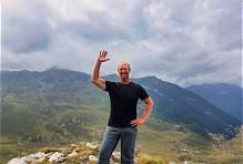 Geschafft: Thomas Bauer auf gut 2.000 Metern Höhe nahe Dobërdol