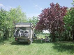 Stellplatz vor der Therme, richtig schn ...