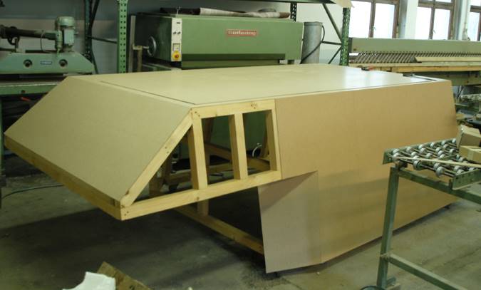 Oberteil mit Hartfaserplatten ...