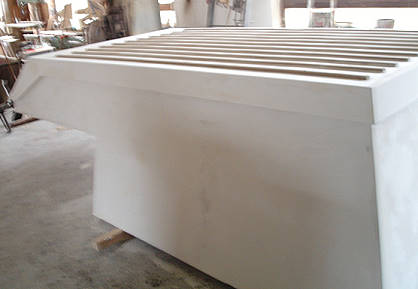 ... und alles wieder neu verspachtelt ...