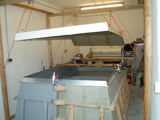 Das Dach ist noch nicht ausgerichtet ...