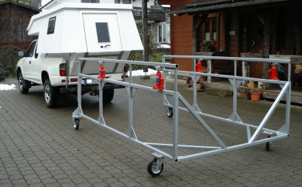 ... f�r den Kabinentransport zum Carport ...