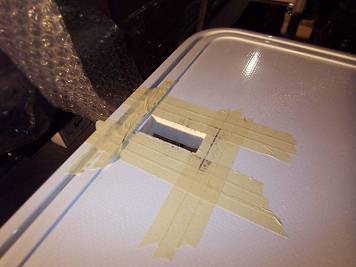 Sgen des Ausschnitts fr das Schloss