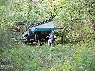 Ein idyllischer Stellplatz fr das Redaktionsfahrzeug ...