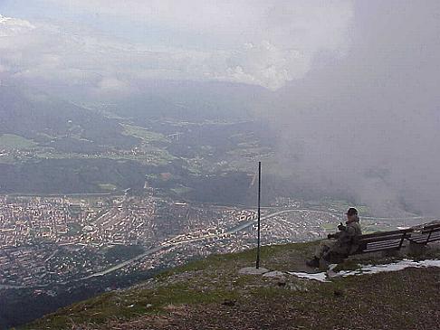Blick auf Innsbruck von der Hafelekarspitze ...