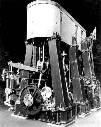 Dampfkolbenmaschinen mit 2.500 HP ...