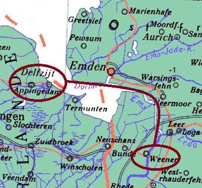 Von Weener aus Richtung Holland ... Von Weener aus Richtung Holland ...