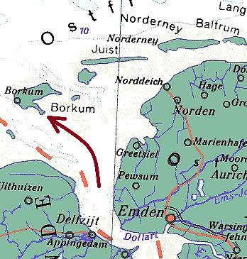 Richtung ostfrisische Inseln ... Richtung ostfrisische Inseln ...