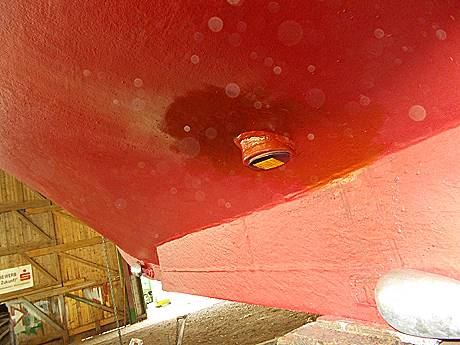 Echolot fertig eingebaut