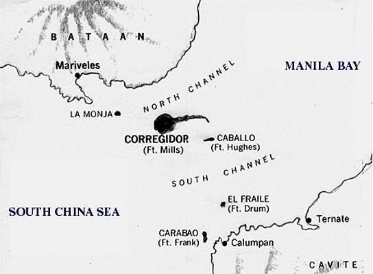 Stellungen in der Bucht von Manila