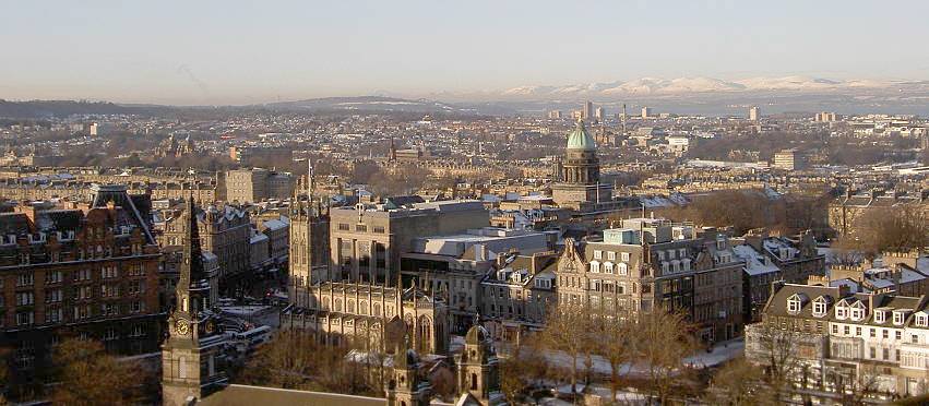 Schottland 2011: Panorama von Edinburgh ...