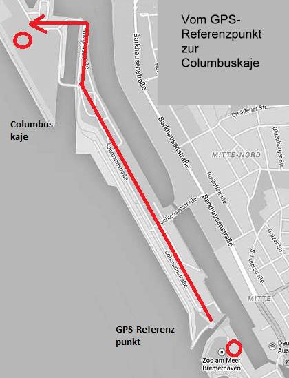 Vom Referenzpunkt zur Columbuskaje ...