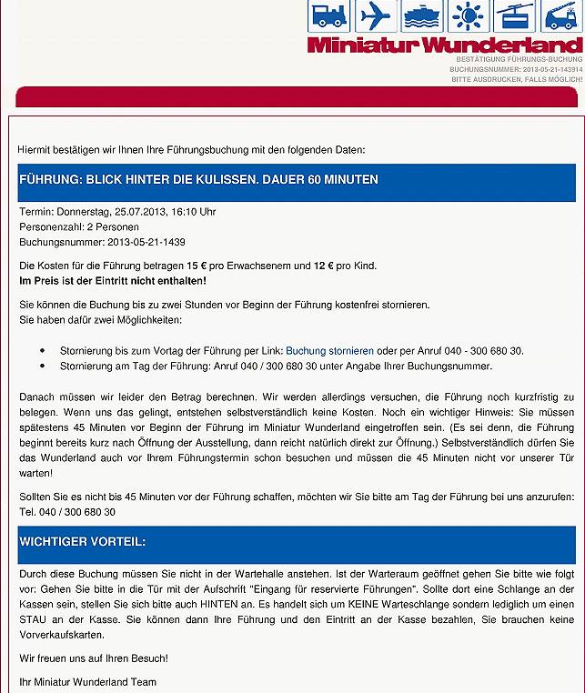 Besuchsvorbereitung ist alles ...