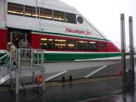 Nachlassender Regen: Das Schiff muss gerumt werden ...