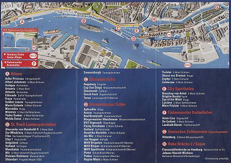 Orientierung erforderlich: Schiffsliegeplan Hafengeburtstag