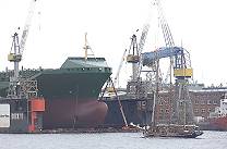 Die VARGAS TRADER in der Wartung ...