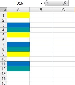 Der Beginn des 1. Stratas ...
