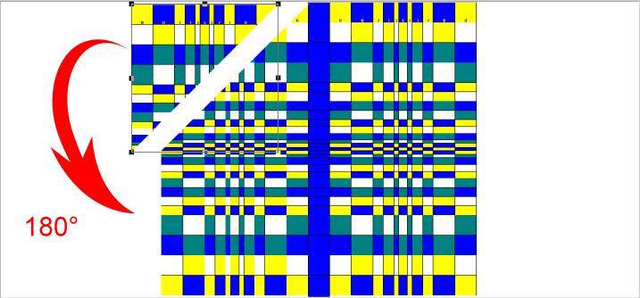 zugeschnittenes Viertel um 180 drehen