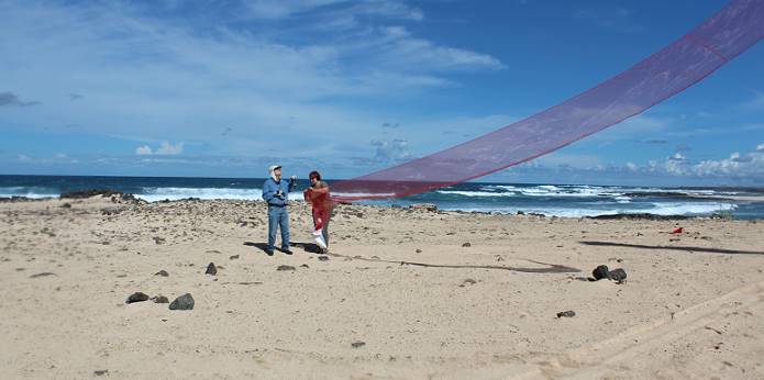 ... und dann ist der Streamer schnell am Drachen festgemacht ...