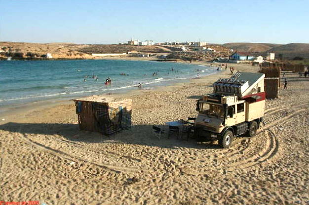 bernachtung am abgezunten Strand ...