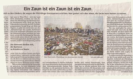 Bleibt nur ein Zaun? SZ-Artikel ber das Europa dieser Tage ...