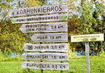 Wegweiser Karhunkierros  ...