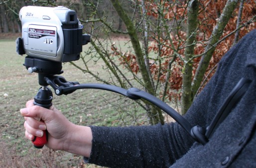 Oder ein kleines Schulterstativ ...